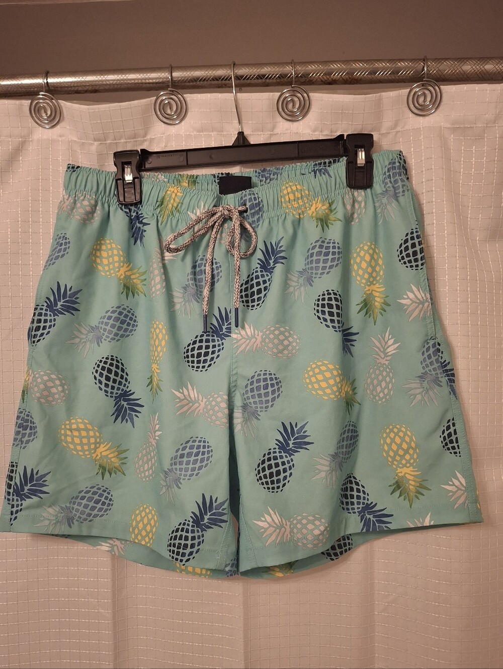 RAINFOREST Aqua Pineapple Print Men's Swim Shorts